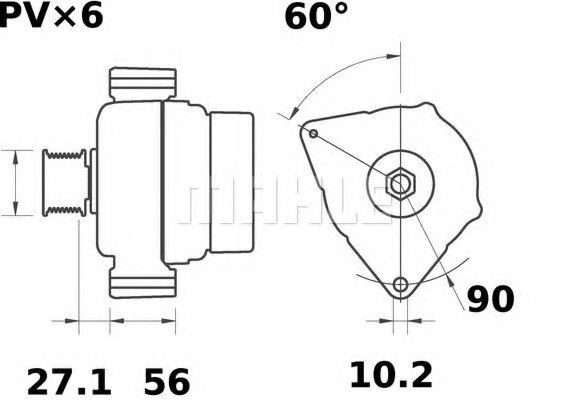 MAHLE ORIGINAL MG 398 Alternator